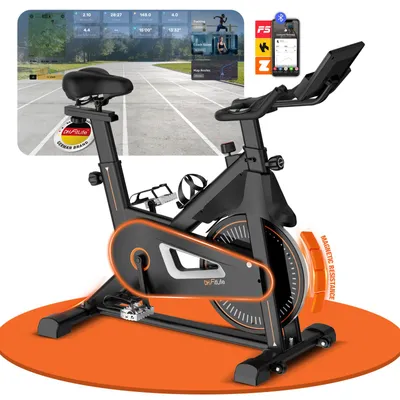 Produktbild von DH FitLife 2026 Heimtrainer Fahrrad, magnetisches Ergometer mit Pulssensor & APP, leises Indoor Bike, neuer Lenker & Monitor