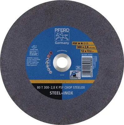 Produktbild von PFERD 80 T 300-2,8 K PSF CHOP STEELOX/25,4, Stahl, Edelstahl, PFERD, 2,54 cm, 30 cm, 5100 RPM, 20 Stück(e)