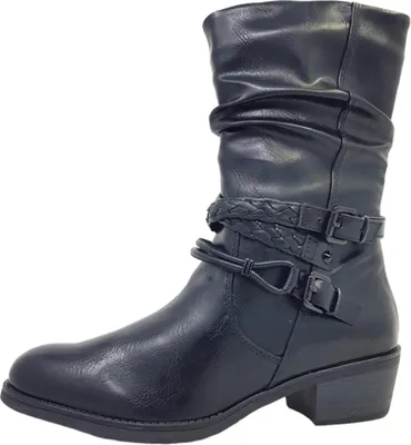 Immagine prodotto di Marco Tozzi: Stivali alti neri con cerniera, adatti al tempo libero. (Scarpe da donna)