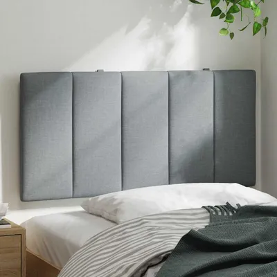 Produktbild von vidaXL Kopfteil-Kissen "Hanko" Hellgrau 100 cm Stoff