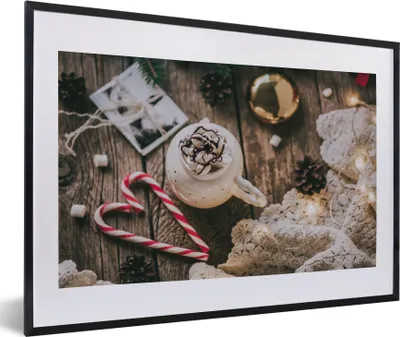 Produktbild von MuchoWow® MuchoWow® Gerahmtes Poster Weihnachten - Weihnachtsschmuck 60x40 cm - Poster mit zchwarzem Bilderrahmen - Schlafzimmer - Plakat in Rahmen - Drucken
