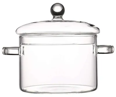 Produktbild von Glas Topf mit Deckel und 2 Griffen, 1,5 Liter, für Schmorgerichte
