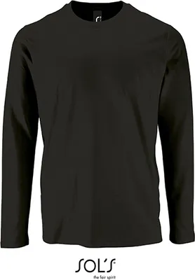 Produktbild von SOLs 02074 | Herren  Long-Sleeve T-Shirt Imperial - Farbe: Deep Black - Größe: L