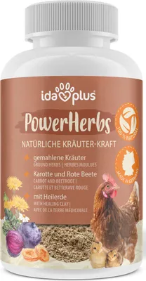 Produktbild von PowerHerbs Ergänzungsfuttermittel für Geflügel mit Kräutern, Heilerde 150 g
