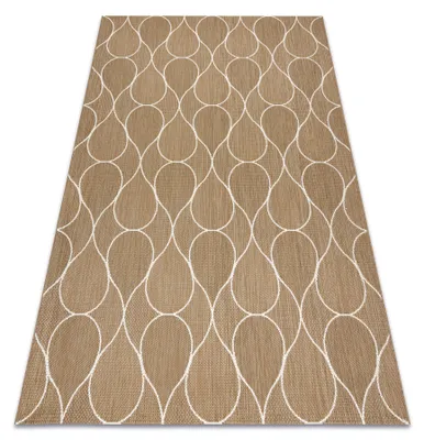 Image de FLAT 49379265 Tapis sisal Gotas - couleur paille beige naturel, ficelle beige 120x170 cm