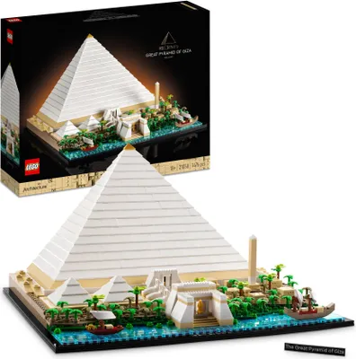 Produktbild von LEGO 21058 Architecture Cheops-Pyramide Bausatz zum Basteln als kreatives Hobby, Geschenkidee für Erwachsene, Männer, Frauen, Mutter, Vater, kreative Aktivität, Sammlung berühmter Sehenswürdigkeiten