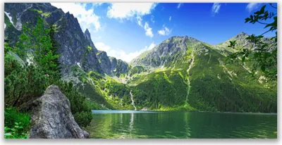 Produktbild von Tulup Leinwand-Bilder 120x60 Wandbild Canvas Kunstdruck Gebirge See Natur