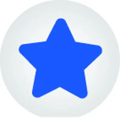 Produktbild von Clickhalbperle weiß mit blauen Stern
