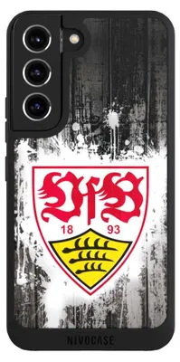Produktbild von NIVOCASE Handyhülle für Samsung Galaxy S22  Hülle NIVOpure Case Schwarz Bundesliga Offizielles Lizenzprodukt VfB Stuttgart