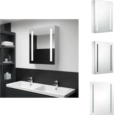 Produktbild von vidaXL LED-Spiegelschrank 50x13x70 cm -  Badezimmerwaschtische