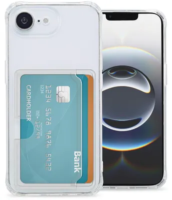 Imagen del producto de Funda Suave con Tarjetero para Apple iPhone 17e / 16e - Transparente