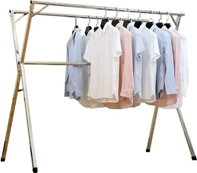 Produktbild von Kleiderständer Edelstahl 110-150 cm ausziehbar