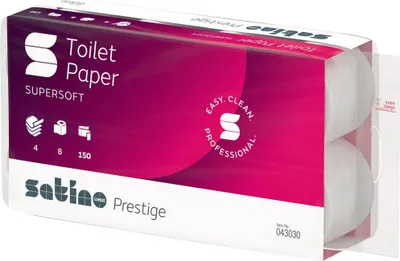 Produktbild von Satino Toilettenpapier Prestige Zellulose 4-lagig (72x150 Blatt)