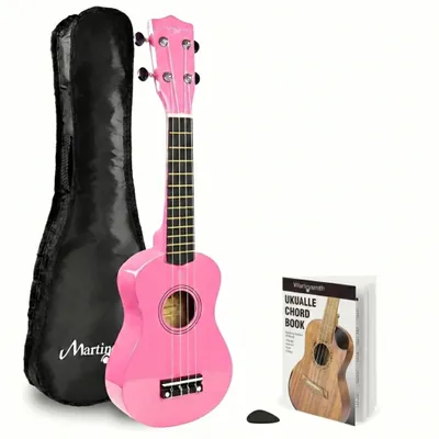 Immagine prodotto di Ukulele soprano Martin Smith con custodia e libro degli accordi, rosa