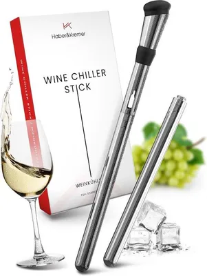 Immagine prodotto di Raffreddatore per vino in acciaio inossidabile, 100% inossidabile, con beccuccio e tappo