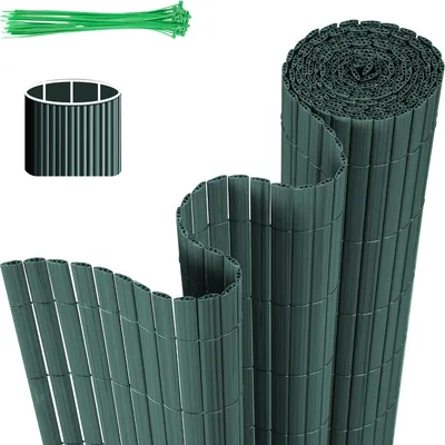 Produktbild von TolleTour PVC Sichtschutzmatte Sichtschutzzaun Balkon Windschutz Sichtschutz für Zaun Grün 160x400cm
