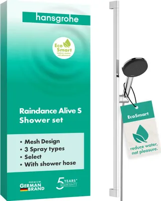 Obrázek produktu pro hansgrohe Sprchová souprava Raindance Alive Select S 125 3jet EcoSmart Unica 900 mm chrom, 1 ks.