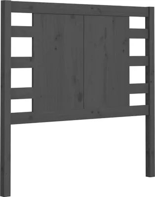 Produktbild von vidaXL Kopfteil Grau 81x4x100 cm Massivholz Kiefer