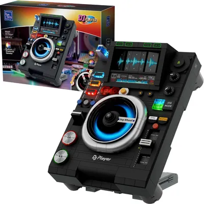 Immagine prodotto di Pantas - Set di mattoncini da costruzione con console da DJ e funzioni interattive, 869 pezzi