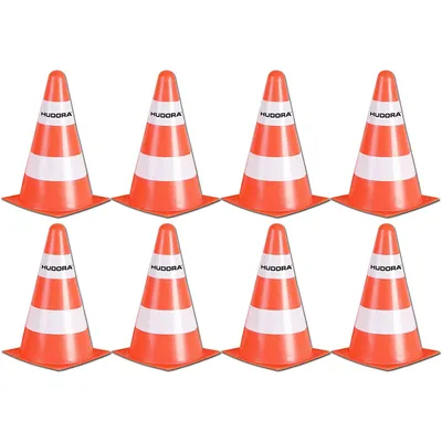 Produktbild von Hudora Pylonen orange weiß, Farbe:orange/weiß, Menge:8 Stück