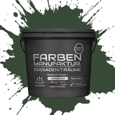 Produktbild von Farben Manufaktur Silikonharz-Fassadenfarbe – Chromoxidgrün RAL 6020 – 5 L