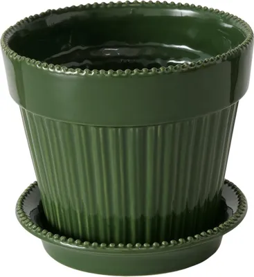 Obrázek produktu pro Porcelánový květináč s podmiskou, 14,9 cm, JUNIPER