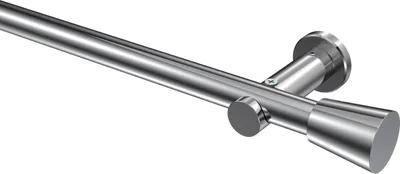 Produktbild von Interdeco Gardinenstange / Vorhangstange Chrom, Typ Platon Sitra (Konus) ohne Ringe, 20 mm Ø 1-läufig, 180 cm