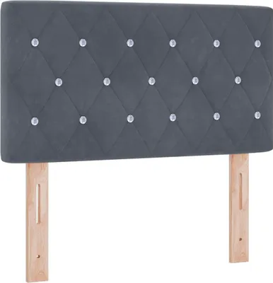 Image de Tête de lit Gris foncé 80 cm Velours