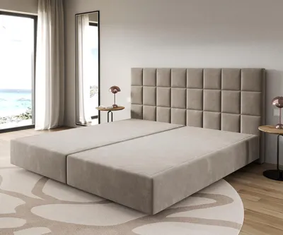 Produktbild von DELIFE Boxspringgestell Dream-Fine Mikrofaser Beige 200x200 cm