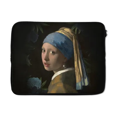 Obrázek produktu pro Pouzdro na notebook 17 palců Dívka s perlovou náušnicí - Johannes Vermeer - Květiny Brašna na notebook