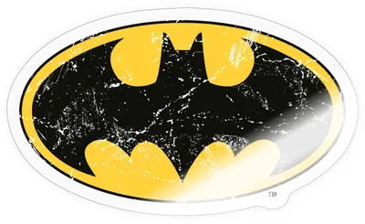 Produktbild von Spreadshirt DC Comics Batman Logo Used Look Karneval Sticker Aufkleber, 10 x 10 cm, Transparent glänzend