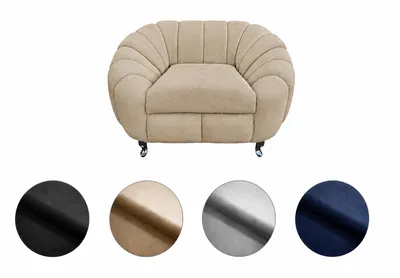 Produktbild von Gepolsterter Sessel Verno – komfortabel, ergonomisch und modern gestaltet, ideal für Wohnzimmer und Entspannungsbereiche, beige