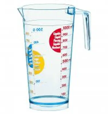 Productafbeelding van COSMOPLAST, transparante maatbeker, 1 liter