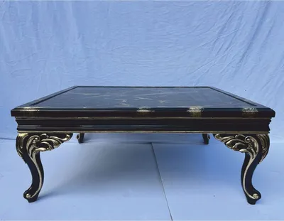 Produktbild von Casa Padrino Luxus Barock Couchtisch Schwarz / Gold 108 cm - Wohnzimmer Möbel im Barockstil