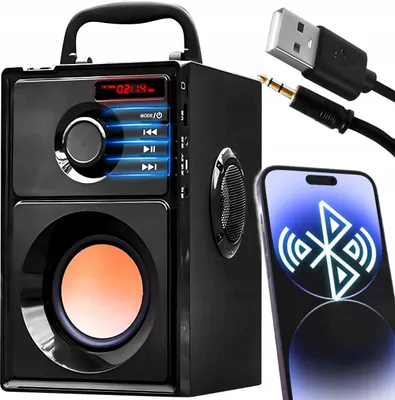 Obrázok produktu pre Bluetooth Reproduktor 15W Usb Sd Aux Fm Bass Boombox - Silný Zvuk Na Párty