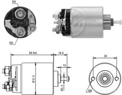 Produktbild von ERA ZM961 Magnetschalter für Starter/Anlasser für FORD Fiesta Mk5 Schrägheck (JH1, JD1, JH3, JD3) Focus II Schrägheck (DA, HCP, DP) Focus II Kombi