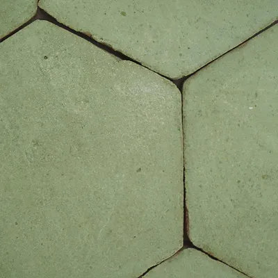 Produktbild von Chroma Terrakottafliesen Hexagone Salbei 10 cm Kantenlänge getönt