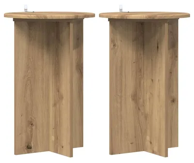 Immagine prodotto di vidaXL Supporto per piante, 2 pezzi, rovere Artisan, Ø 40 x 60 cm, materiale in legno