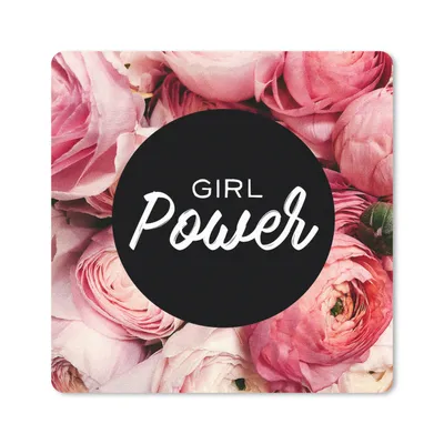 Produktbild von MuchoWow® Mauspad Mousepad Mädchenpower - Sprichwörter - Zitate 30x30 cm - Mousepads - Maus Mat - Pad - Mausunterlage - Gaming