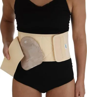 Obrázok produktu pre Podporný pás na herniu/stómiu 15 cm, úroveň podpory 3 - veľkosť L, otvor 85/90 mm