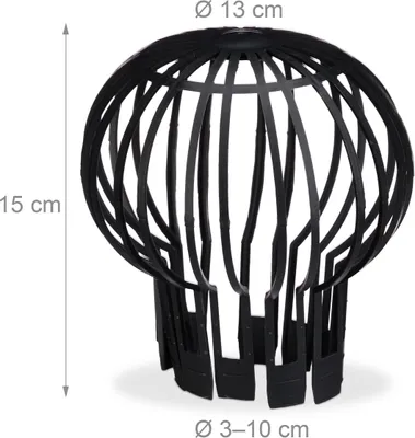 Produktbild von 40er Set Fallrohrschutz, Kunststoff Korb, Laub Rinnensieb, Regenrohrschutz, Dachrinnenschutz, Ø 13 cm, schwarz