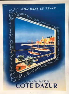 Productafbeelding van Côte d'Azur / Trein - Affiche/poster, 30x40 cm