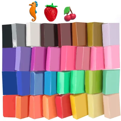 32 Farben Polymeer-Knetmasse Set, weich, ofenhärtend, ungiftig
