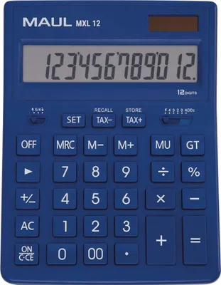 Produktbild von MAUL Tischrechner MXL 12 LCD-Anzeige 1-zeilig, 12 Ziffern Solar Batterie 20.5 x 15.5 x 3.5 cm hellblau