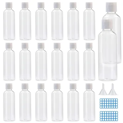 Immagine prodotto di Flaconi da viaggio da 100 ml - Set di 20 flaconi di plastica vuoti per liquidi