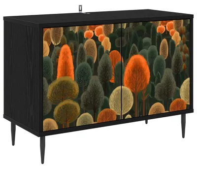 Zdjęcie produktu dla vidaXL Szafka RTV ZAANDAM, 69 x 33 x 50,5 cm, czarna, imitacja dębu