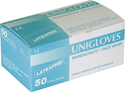 Produktbild von Mundschutz OP Basic weiß Band  50St