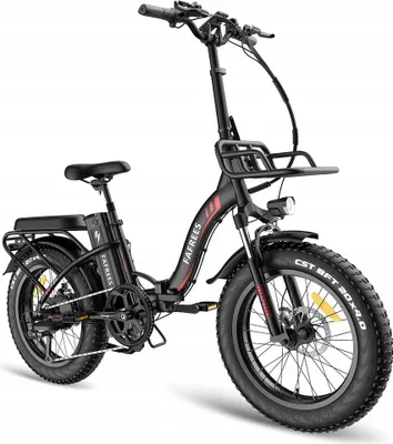 Produktbild von Skladací elektrický bicykel 48V 22.5AH batéria s veľkou kapacitou, 20 palcov * 4.0 Fat E Bike E-Mountainbike Shimano 7S 150kg zaťažiteľný čierny