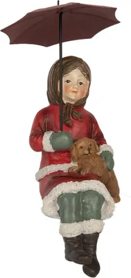 Immagine prodotto di Clayre & Eef Figura decorativa Bambino 10x7x19 cm Plastica rossa