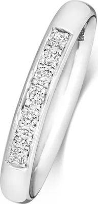 Produktbild von 18 Karat (750) Weißgold Damen - Diamant Trauring/Ehering/Hochzeitsring Brillant-Schliff 0.16 Karat G - SI1, 55 (17.5); TRS1877818KWRSO